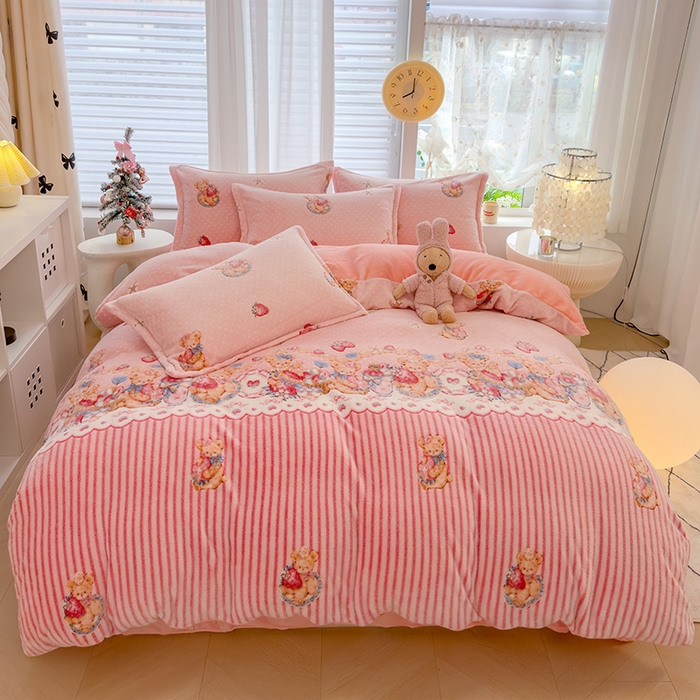 91家纺网 家纺一手货源 找家纺 ME/ERA HOME寐时代 2024新款雪花绒印花四件套 巴丽娜