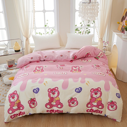 91家纺网 家纺一手货源 找家纺 （总）钰伶 简约全棉12868印花纯棉单被套（预留6厘米缩水）