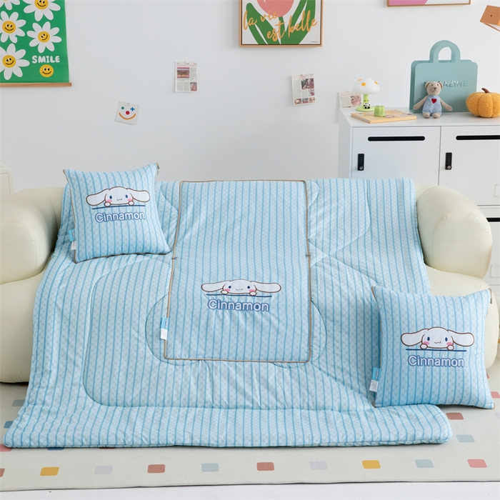 91家纺网 家纺一手货源 找家纺 照世家纺 2024新款亲肤舒适三丽鸥可爱卡通抱枕被 玉桂狗