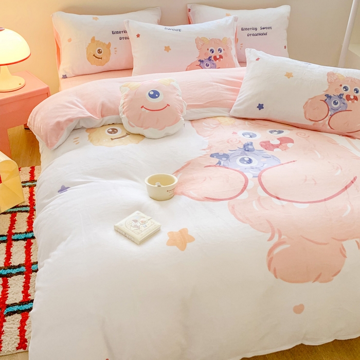 91家纺网 家纺一手货源 找家纺 （总）澳萝拉 2024新款牛奶绒数码印花四件套