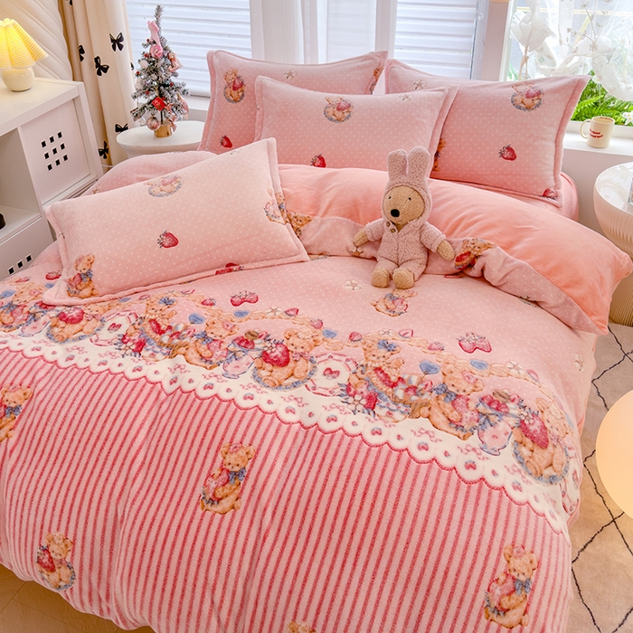 91家纺网 家纺一手货源 找家纺 ME/ERA HOME寐时代 2024新款雪花绒印花四件套 巴丽娜