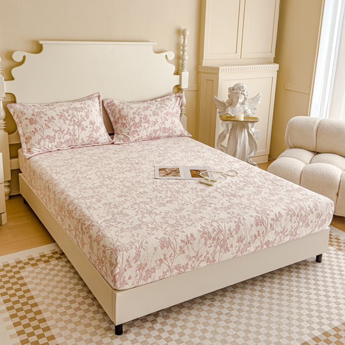 91家纺网 家纺一手货源 找家纺 （总）金丝鸟家纺 2024新款加厚240g立体雕花牛奶绒床笠