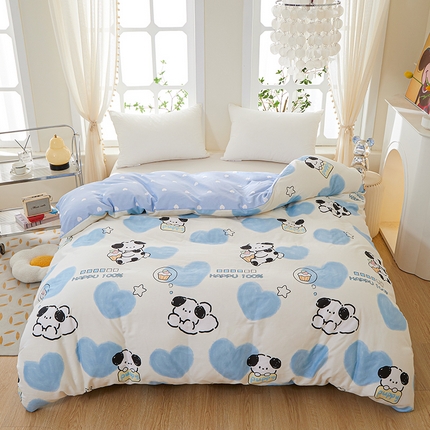 钰伶 简约全棉12868印花纯棉单被套（预留6厘米缩水）班尼狗