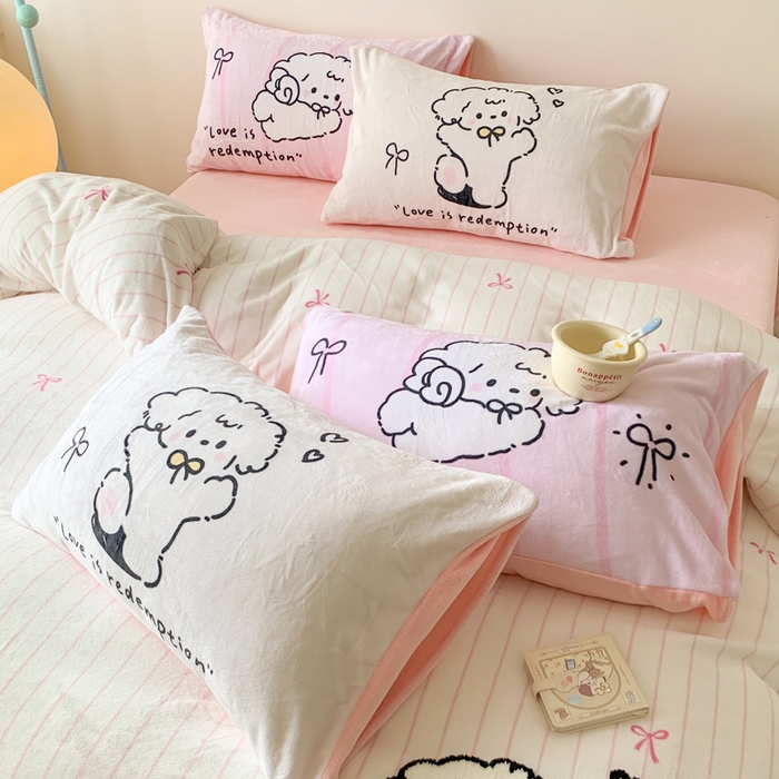 91家纺网 家纺一手货源 找家纺 （总）澳萝拉 2024新款牛奶绒毛巾绣四件套