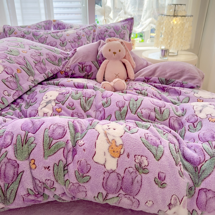 91家纺网 家纺一手货源 找家纺 ME/ERA HOME寐时代 2024新款雪花绒印花四件套 丛林