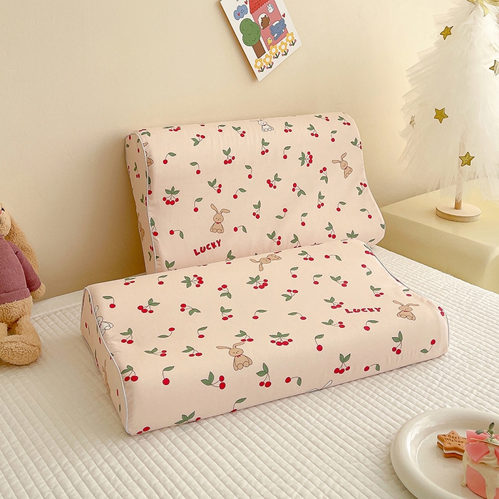 91家纺网 家纺一手货源 找家纺 良佐生活 2024新款A类铂金棉乳胶枕枕套 夏洛繁花-粉