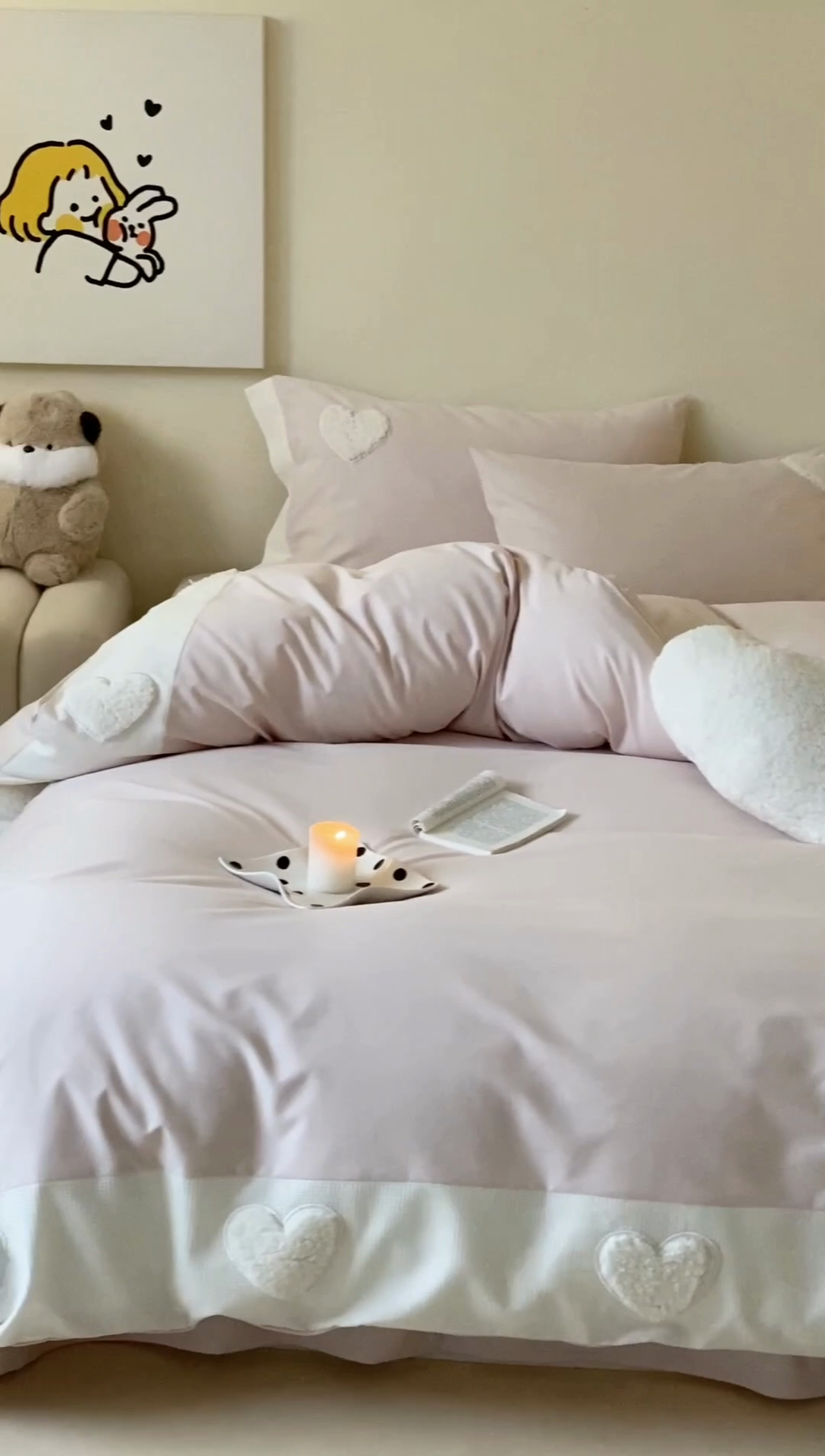 91家纺网 家纺一手货源 找家纺 （总）星野 2024新款陶瓷磨毛四件套-心晴