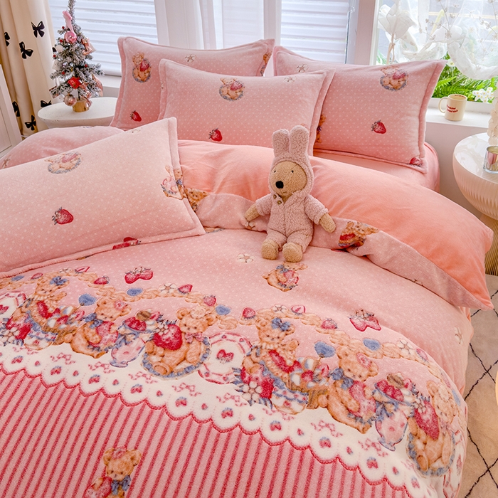 91家纺网 家纺一手货源 找家纺 ME/ERA HOME寐时代 2024新款雪花绒印花四件套 巴丽娜