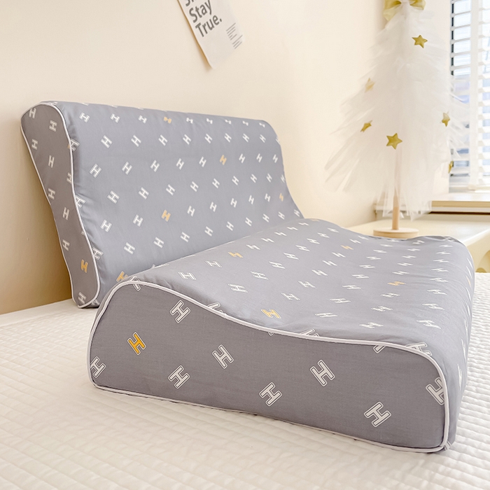 91家纺网 家纺一手货源 找家纺 良佐生活 2024新款A类铂金棉乳胶枕枕套 洛维-灰