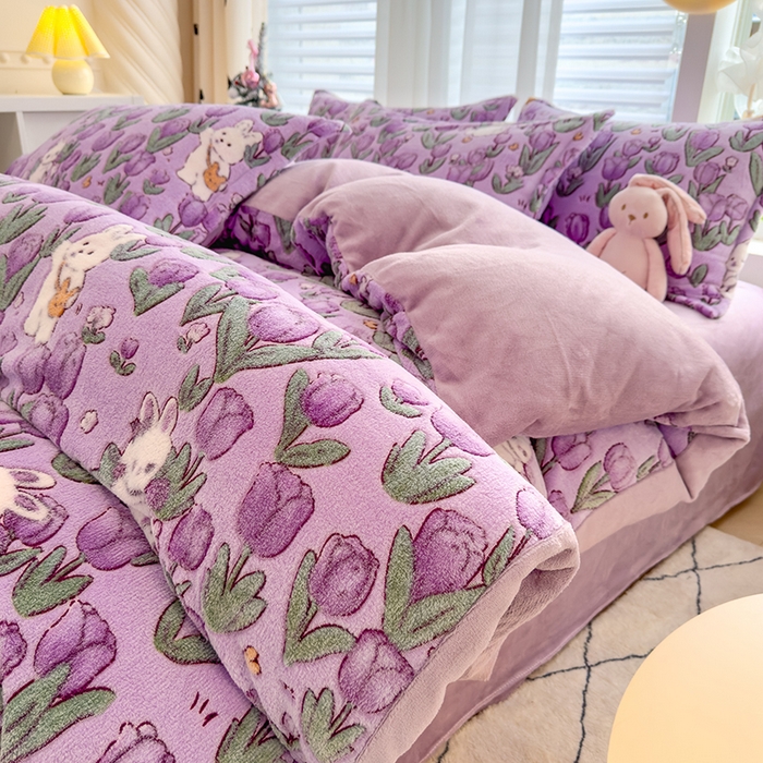 91家纺网 家纺一手货源 找家纺 ME/ERA HOME寐时代 2024新款雪花绒印花四件套 丛林