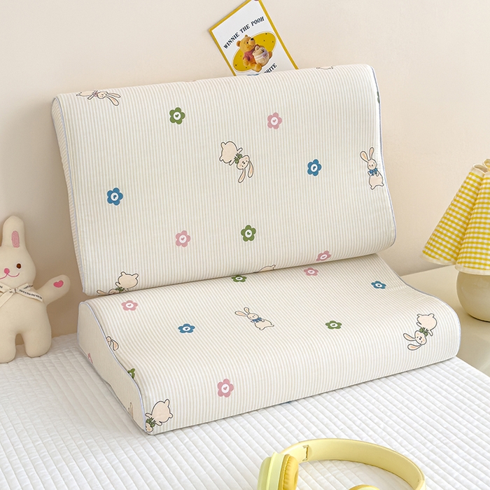 91家纺网 家纺一手货源 找家纺 良佐生活 2024新款A类铂金棉乳胶枕枕套 花花兔