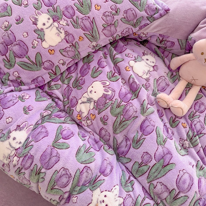 91家纺网 家纺一手货源 找家纺 ME/ERA HOME寐时代 2024新款雪花绒印花四件套 丛林