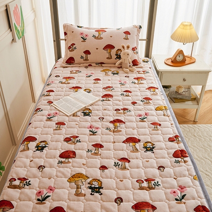 91家纺网 家纺一手货源 找家纺 （总）斯尔顿 2025冬季新款牛奶绒学生上下铺床垫床护垫大学生开学季床褥子 牛奶绒床褥