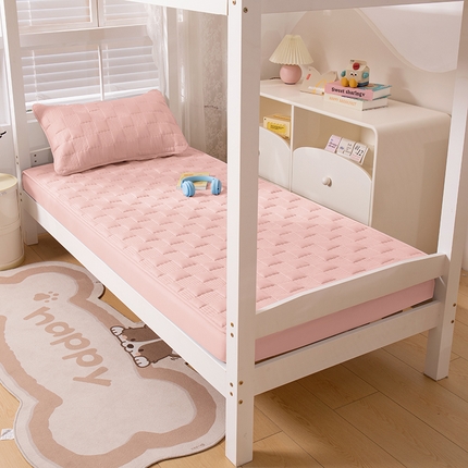 91家纺网 家纺一手货源 找家纺 暖季家纺 2025新款夹棉防水床笠学生款 莱律-玉色