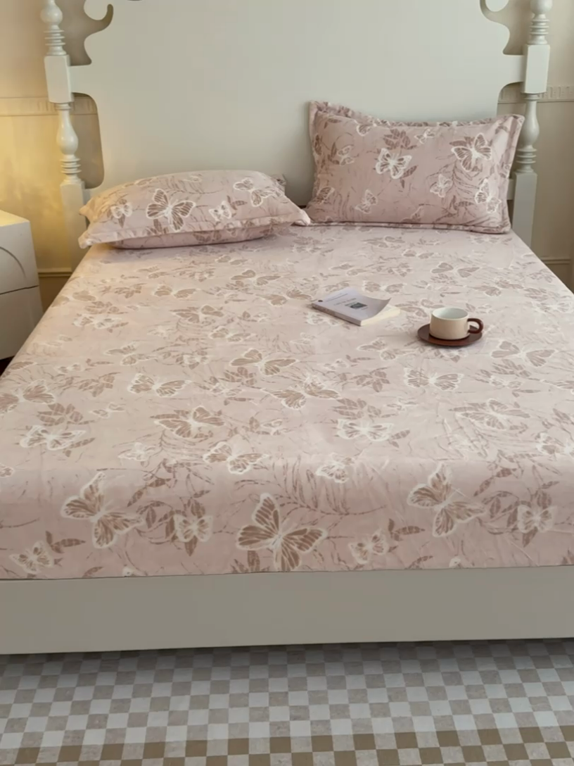 91家纺网 家纺一手货源 找家纺 （总）金丝鸟家纺 2024新款加厚240g立体雕花牛奶绒床笠