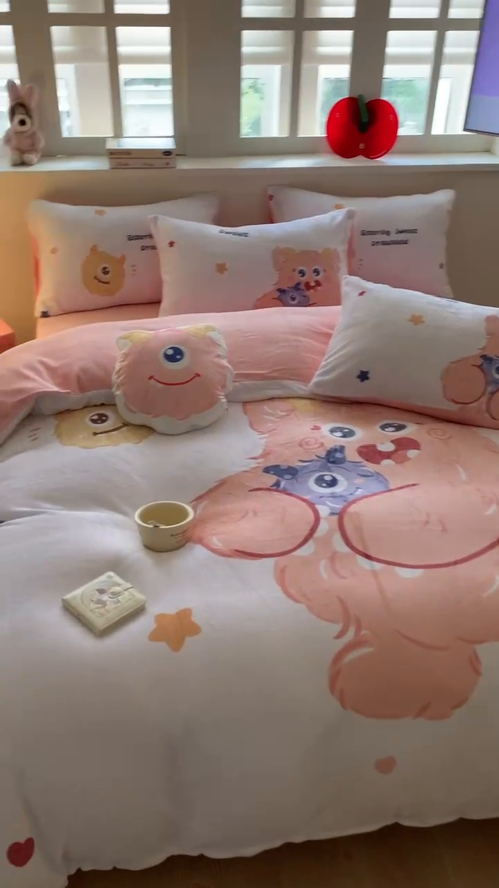 91家纺网 家纺一手货源 找家纺 （总）澳萝拉 2024新款牛奶绒数码印花四件套