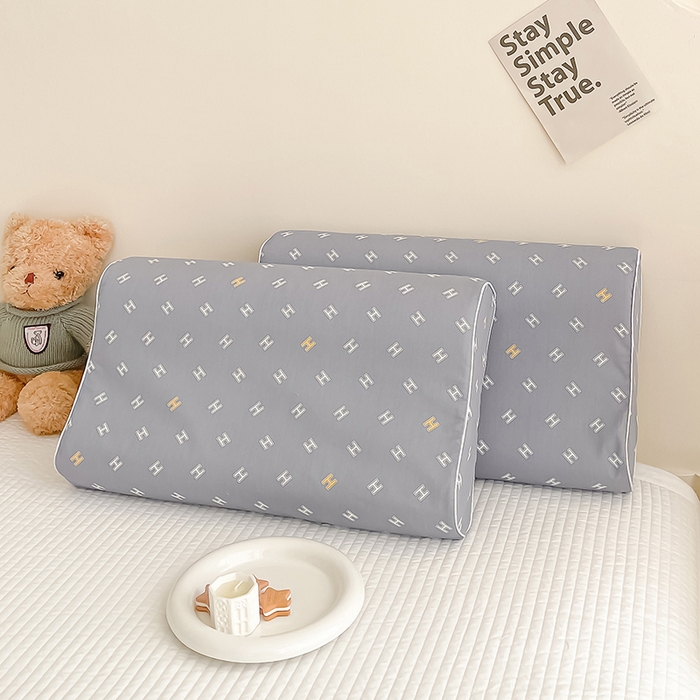 91家纺网 家纺一手货源 找家纺 良佐生活 2024新款A类铂金棉乳胶枕枕套 洛维-灰