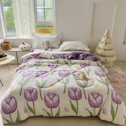 91家纺网 家纺一手货源 找家纺 （总）卢赛尔 2024新款双层豆豆被