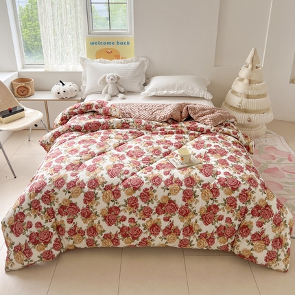 91家纺网 家纺一手货源 找家纺 （总）卢赛尔 2024新款双层豆豆被