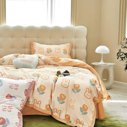 91家纺网 家纺一手货源 找家纺 （总）未来家居 2024新款3221全棉加厚款磨毛SD四件套