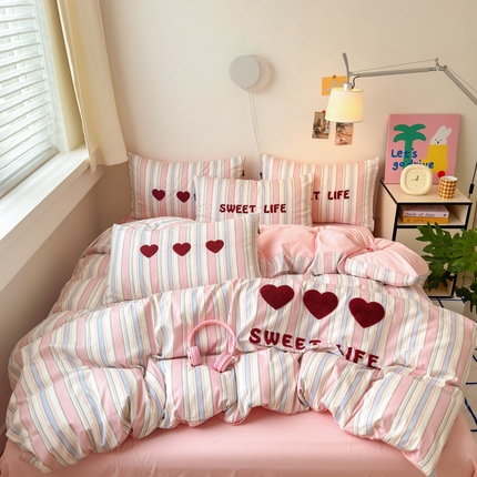 91家纺网 家纺一手货源 找家纺 （总）云雀 2025新款全棉印花毛巾绣四件套