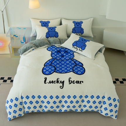 91家纺网 家纺一手货源 找家纺 （总）色鬼布艺 2024新款秋冬加厚牛奶绒四件套