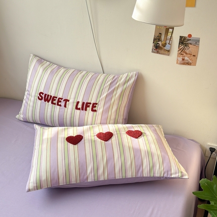 91家纺网 家纺一手货源 找家纺 （总）云雀 2025新款全棉印花毛巾绣单枕套系列