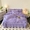 91家纺网 家纺一手货源 找家纺 屹成家纺 2024新款牛奶绒拼接款床盖四件套 拼接款-蔓紫
