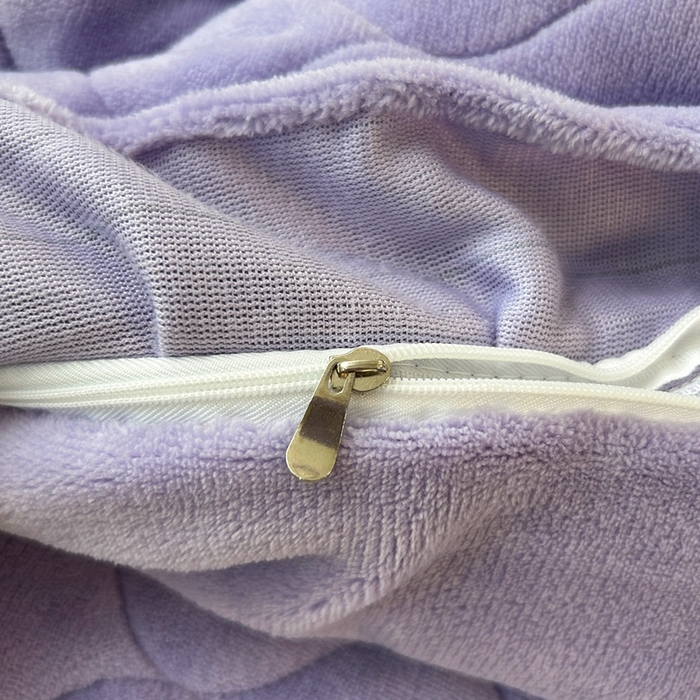 91家纺网 家纺一手货源 找家纺 屹成家纺 2024新款牛奶绒拼接款床盖四件套 拼接款-蔓紫