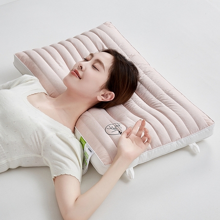 91家纺网 家纺一手货源 找家纺 乐可 2024新款自然草本分区枕48*74cm 自然草本分区枕-决明子/粉                     