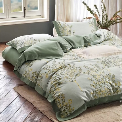 91家纺网 家纺一手货源 找家纺 （总）未来家居 2024新款3221全棉加厚款磨毛SD四件套