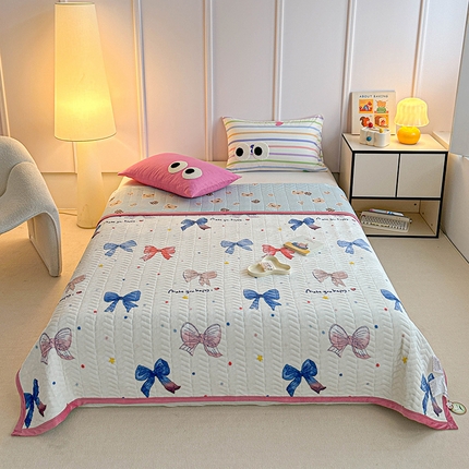 91家纺网 家纺一手货源 找家纺 （总）源舜家纺 2025新款小清新印花牛奶绒床盖多用途盖毯系列