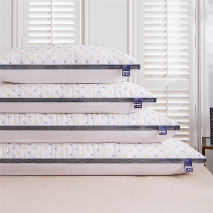 91家纺网 家纺一手货源 找家纺 （总）仁宇枕业 2024新款枕芯 亲肤绗绣磨毛单人双人家用长枕芯靠垫腰靠芯小方格双人情侣长枕头芯