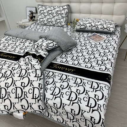 91家纺网 家纺一手货源 找家纺 （总）暖居 2024新款冬季亲肤婴儿绒宝宝绒豆豆绒被套榻榻米农村大炕盖床盖四件套