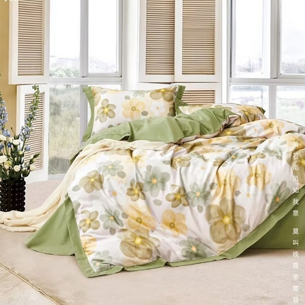 91家纺网 家纺一手货源 找家纺 （总）未来家居 2024新款3221全棉加厚款磨毛SD四件套