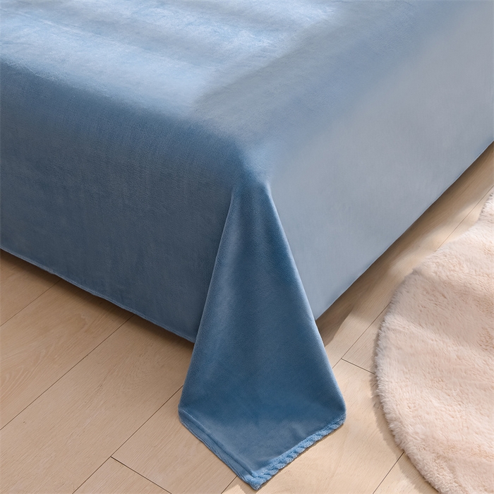 91家纺网 家纺一手货源 找家纺 炫拼家纺 2024新款法式蝴蝶结牛奶绒四件套 法式蝴蝶结-蓝