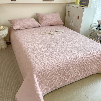 （总）叠派家纺 2024新款水洗棉回字纹夹棉床盖