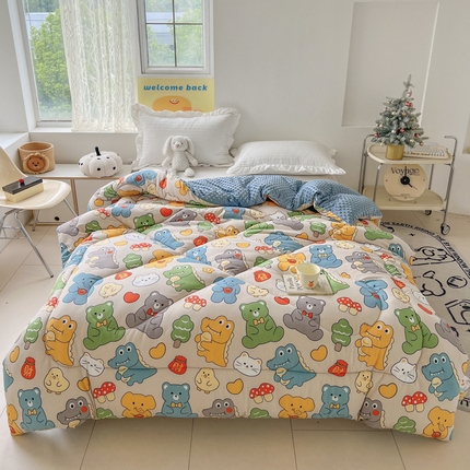 91家纺网 家纺一手货源 找家纺 （总）卢赛尔 2024新款双层豆豆被