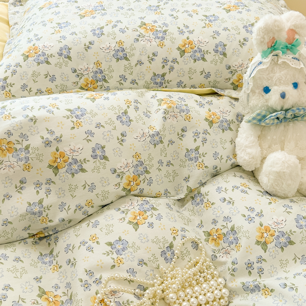 91家纺网 家纺一手货源 找家纺 红馆 2025年全棉12868印花系列四件套 花语花夕