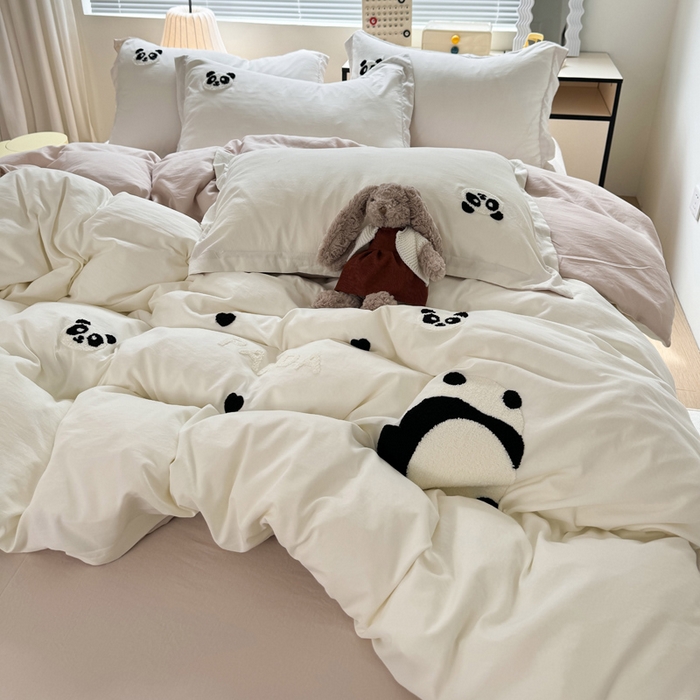 91家纺网 家纺一手货源 找家纺 （总）布可家纺 2025新款水洗棉毛巾绣四件套