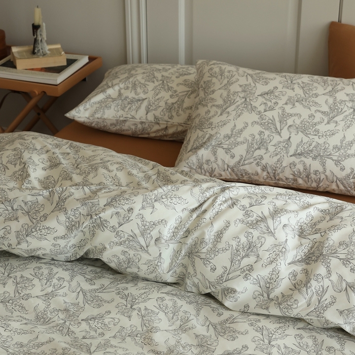 91家纺网 家纺一手货源 找家纺 棉眠 2024新款40支全棉秋季花园系列四件套 秋日风铃