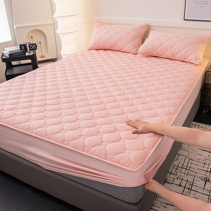 暖季家纺 2025新款心芙系列夹棉防水床笠成人款 心芙-玉色