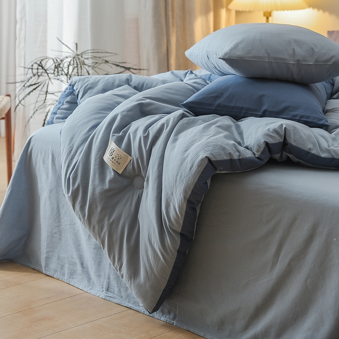 91家纺网 家纺一手货源 找家纺 雯雨家纺 2024新款里外全棉棉花被冬被 轻奢兰