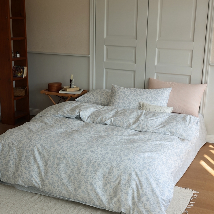 91家纺网 家纺一手货源 找家纺 棉眠 2024新款40支全棉秋季花园系列四件套 雾入松林