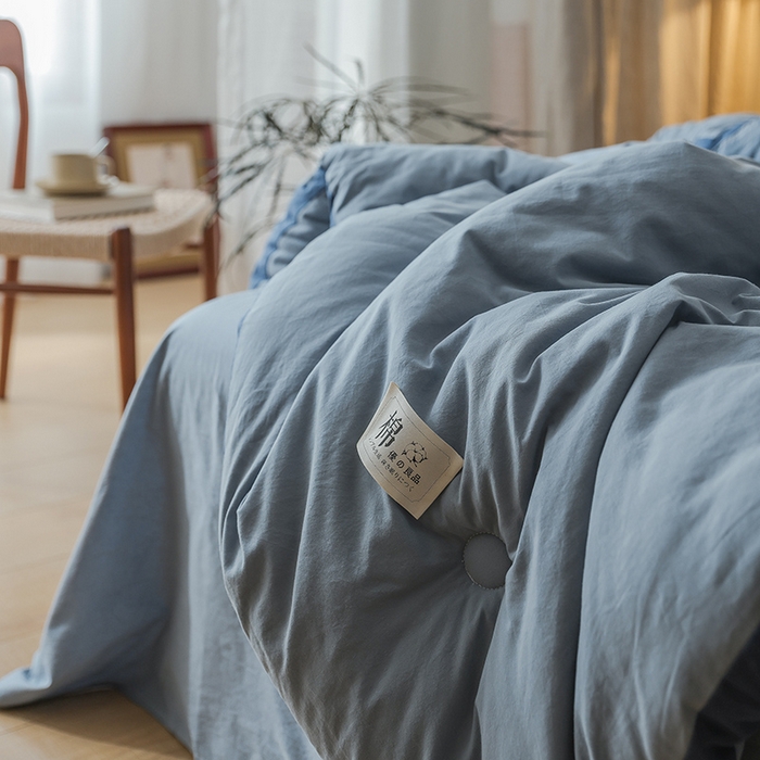 91家纺网 家纺一手货源 找家纺 雯雨家纺 2024新款里外全棉棉花被冬被 轻奢兰