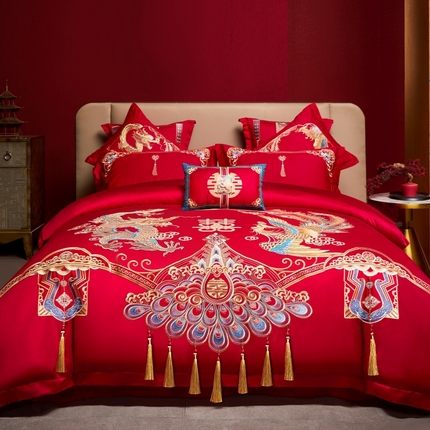 91家纺网 家纺一手货源 找家纺 （总）尹黛尔 2024新品婚庆四件套系列套件