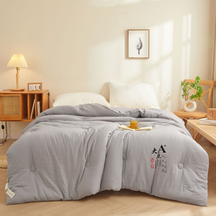 91家纺网 家纺一手货源 找家纺 好福居 2024新款A类母婴级原棉被子被芯 高级灰