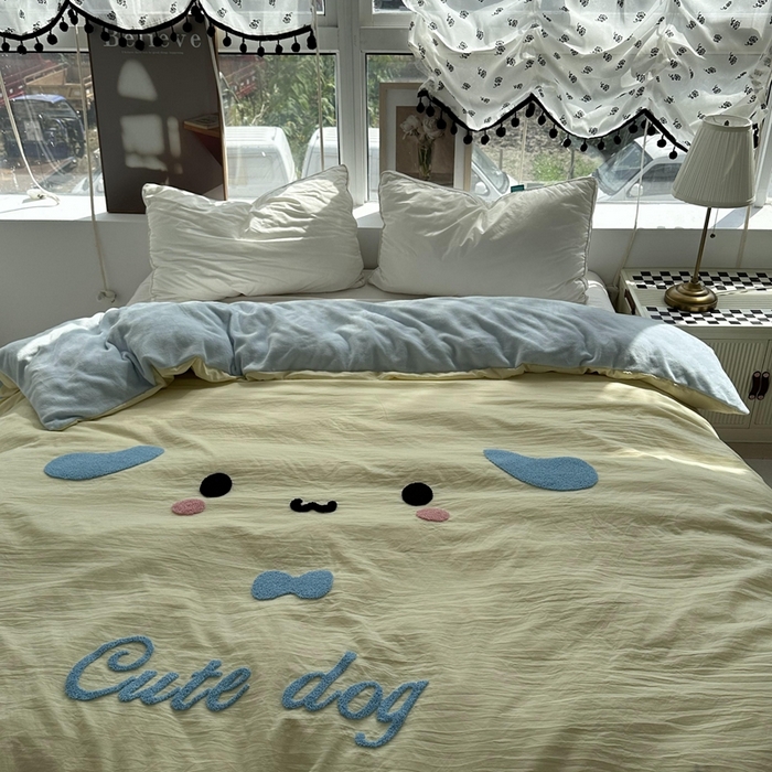 91家纺网 家纺一手货源 找家纺 （总）优色良品 秋冬新款A面水洗棉毛巾绣B面200克牛奶绒单被套