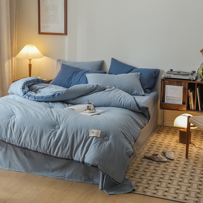 91家纺网 家纺一手货源 找家纺 雯雨家纺 2024新款里外全棉棉花被冬被 轻奢兰