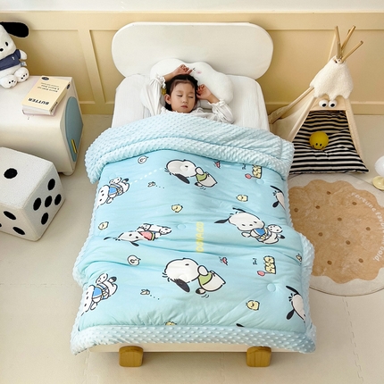 91家纺网 家纺一手货源 找家纺 （总）吉咪兔家纺 25年新款三丽鸥库洛米儿童豆豆被针织棉幼儿园宝宝午睡春秋四季婴儿被子